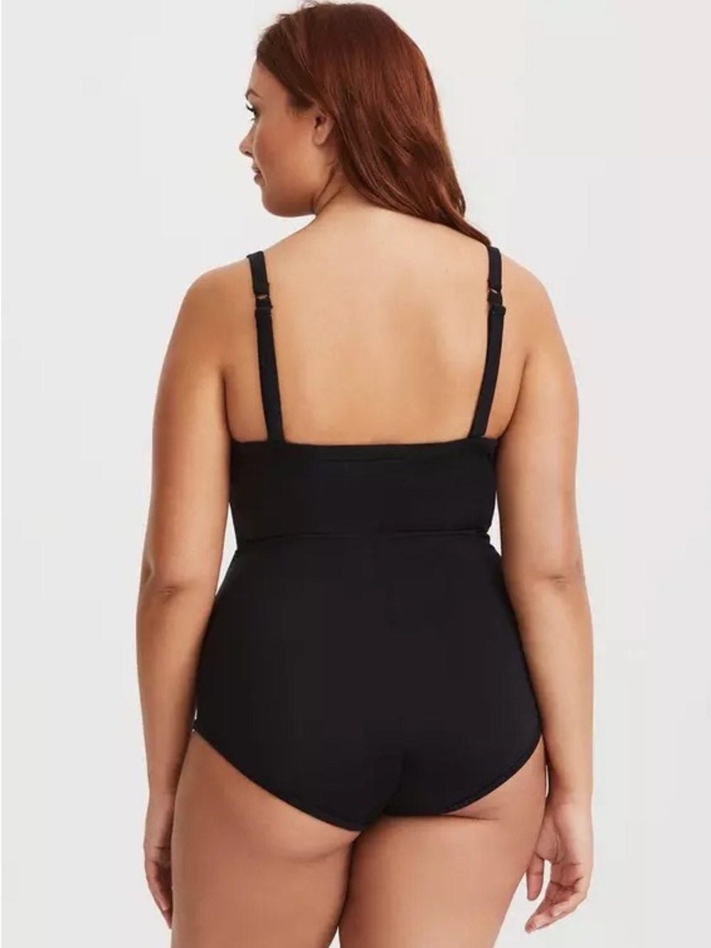 NWT Torrid Black One-Piece Swimsuit with Hot Pink Accents - Picture 3 of 16